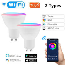 5W Gu10 Smart WiFi Spotlight GU10 GU5.3 RGB+CW Dimmable Light Bulb Timer Function Voice Control Work With Alexa Google Home 2024 - buy cheap