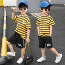 Boys Clothes Set Short Sleeve T-Shirt +Pants Summer Kids Boy Sports Suit Children Clothing Outfits Teen 5 6 7 8 9 10 11 12 Years 2024 - buy cheap