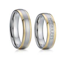 Western wedding ring set couples women jewellery Forever Love Alliances brand couple rings men 2024 - buy cheap