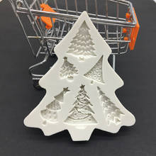 6 Christmas Tree 100% Platinum Silicone Sugarcraft Mould, Fondant Cake Decorating Tools Bakeware 2024 - buy cheap