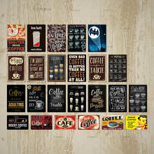 Carteles de hierro de Estilo Vintage para decoración de pared, placa de Metal para café, Bar, cocina 2024 - compra barato