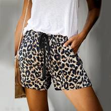 Summer Women Shorts Camouflage Leopard Print Elastic Waist Drawstring Minipants Shorts Plus Size S-5XL Woman Short femme shorts 2024 - buy cheap