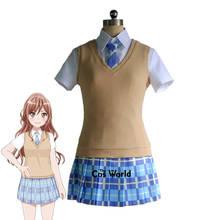 Bang dream! Imai lisa colete escolar de verão, fantasia para cosplay, uniforme, saia, anime personalizado 2024 - compre barato