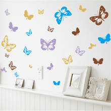 Color butterfly heart stickers glass door window wall sticker bedroom living room decoration poster 2024 - buy cheap