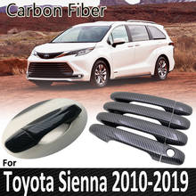Black Carbon Fiber for Toyota Sienna XL30 30 2010 2011 2012 2013 2014 2015 2017 2018 2019 Door Handle Cover Car Accessories 2024 - buy cheap