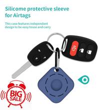 2021 For Apple Airtags Liquid Silicone Protective Sleeve For Apple Airtags Locator Tracker Anti-lost Device Protective Keychain 2024 - buy cheap