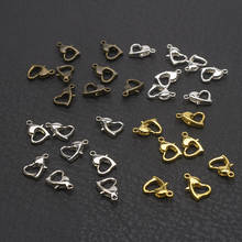 20Pcs/Lot 12*8mm Gold Plated Heart Lobster Clasp Hooks for Connectors Necklace Bracelet Chain for DIY Jewelry Findings Making 2024 - buy cheap