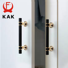 Kak-puxadores de porta e gaveta, alça de móveis, liga de zinco, preto, dourado, da moda, para armário de cozinha, sólido, para gavetas, fixação em portas 2024 - compre barato