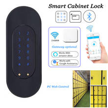 Fechadura inteligente para armários com controle remoto, bluetooth, ttlock, wi-fi, gateway, código ic, cartão, armários, gavetas 2024 - compre barato