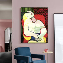 Picasso Dreaming Woman Famous Dream Oil Paintings on Canvas Posters and Prints Artwork Cuadros Wall Art Pictures Home Decoration 2024 - buy cheap