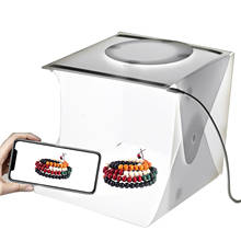 Mini caixa de iluminação dobrável, caixa de luz com dupla faixa de luz led e 6 cenários, fotografia, estúdio de fotografia, celular e câmera 2024 - compre barato