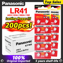 200pcs/lot 100% Original Cell Battery SR41 AG3 G3A L736 192 Panasonic LR41 Button 392A Zn/MnO2 1.5V Lithium Coin Batteries LR 41 2024 - buy cheap