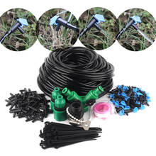 Kits de rega de 10 ~ 50m, gotejadores com bandeira azul de 8l com suporte de mangueira 4/7mm, kits de irrigação diy para jardim, micro sistema de irrigação 2024 - compre barato