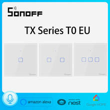 Sonoff-interruptor de luz inteligente T0 EU 123C, enchufe de pared con Wifi/aplicación remota 86, Compatible con Alexa y Google Home, Control por voz 2024 - compra barato
