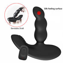 Massageador de próstata vibratório, 11 modos de tickling 11 modos brinquedo gay plugue anal estimulador de ponto g vibrador remoto para homens e mulheres 2024 - compre barato