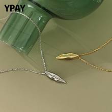 YPAY 100% Genuine 925 Sterling Silver Chain Necklaces for Women Korea Simple Lips Pendant Necklace Fine Party Jewelry YMN197 2024 - buy cheap