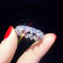 2020 Новое обещание кольцо 100% Настоящее серебро 925 пробы бриллиант обручальное кольцо кольца для женщин ювелирные изделия для вечеринок 2024 - купить недорого