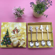 4 Pcs Mini Christmas Stainless Steel Coffee Tea Kids Spoon Teaspoon Tableware For Home Office Party Coffee Tea Jw 2024 - buy cheap