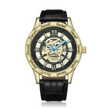 2020 Fashion Skull Watches Men Skeleton Watch Sewor Top Brand Luxury Automatic Mechanical Watch Leather Band Men's Watches 2024 - buy cheap