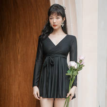 Traje de baño de una pieza para mujer, Monokini, conjunto de Bikini de una pieza con realce, falda Sexy Coreana de poliéster, 2021 2024 - compra barato