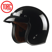 TORC T50 Vintage Motorcycle Helmet Open Face Retro Casco Moto Half Face Scooter capacete moto DOT Approved casque moto 2024 - buy cheap