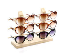 Estojo de óculos de sol de madeira, organizador de jóias, suporte de óculos, rack de óculos 2024 - compre barato