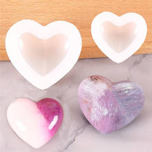 1Pc Transparent Heart Silicone Mold Handmade Soap Epoxy Resin Mould DIY Fondant Cake Decorating Tools Candle Form Soap Molds 2024 - buy cheap