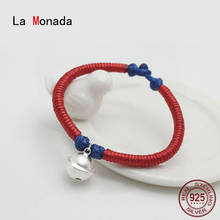 La Monada Big Bell Red Thread For Hand 925 Sterling Silver Bracelet Red Thread String Rope Bracelets For Women Silver 925 Kid 2024 - buy cheap