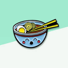 Broche con forma de huevo Ramen japonés para niños, PIN esmaltado para camisas, insignias para mochila, joyería, regalos para niños y niñas 2024 - compra barato