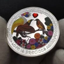 Lovebird Diamond Love Silver Commemorative Coin I Love You Romantic Lucky Wish Crafts Valentine's Day Marriage Wedding Gifts 2024 - buy cheap