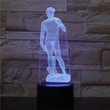 Lámpara LED de noche con Sensor táctil para niños, escultura de David 3D de Michelangelo, RGB, decorativa, para escritorio 2024 - compra barato