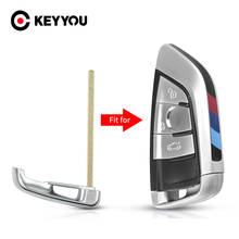 KEYYOU-Hoja de llave de entrada sin llave para coche, llave inteligente remota para BMW F CAS4 5 7 Series X5 X6 2014 2015 2016, inserción de hoja de llave de emergencia 2024 - compra barato