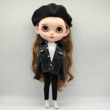 New Handmadel blyth Doll Clothes Long Sleeve Leather jacket and T-shirt for Barbies,ob24,Blyth Pant 1/6 Doll Clothes Accessories 2024 - buy cheap