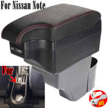 Reposabrazos para Nissan Note, caja de almacenamiento central, reposabrazos para coche, accesorios de modificación con luz LED USB, fácil de instalar 2024 - compra barato