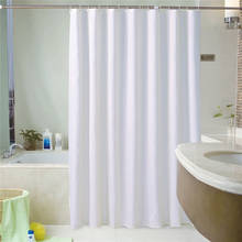 Waterproof White Shower Curtain Set With 12 Hooks Geometric Solid Bathroom Curtains Polyester Fabric Bath Curtain for Home Decor 2024 - buy cheap