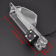 CCD-камера заднего вида с 4 светодиодами для Nissan March Renault Logan Renault Sandero 2024 - купить недорого