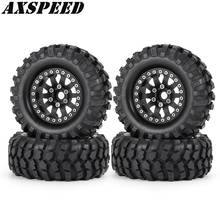 AXSPEED 1.9" Metal Wheel Rims with 108mm Rubber Tires Kit for 1:10 Axial SCX10 CC01 D90 90034 RC Rock Crawler Parts 2024 - buy cheap