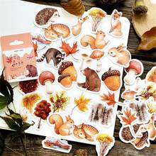 46pcs/set Forest Animals Stickers Kawaii Stationery Papeleria DIY Scrapbooking Diary Notebook Planner Decorations Label Stickers 2024 - buy cheap