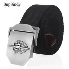 SupSindy Canvas Belt 3D Russian Border Guard Troop Metal Buckle Jeans Belts for Men CCCP Army Military Tactical Belts Male Strap 2024 - buy cheap