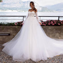Tempting Boho Wedding Dresses Sweetheart Lace Appliques A Line Princess Bridal Gowns with Detachable Long Sleeves 2021 2024 - buy cheap