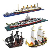 YZ Mini Blocks Titanic DIY Particles Building Bricks Pirate Ship Auction Sailing Ship Toys 3D Anime Juguetes Boy Toys Gift 66520 2024 - buy cheap