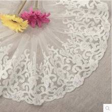 3 Yard/lot  Width 16cm White Mesh Cotton Wire Embroidered Lace Fabric DIY Handmade Lace Materials Free Shipping RS278 2024 - buy cheap