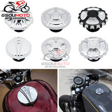 Motorcycle Aluminum Oil Cap Vented Fuel Gas Tank Cover For Harley Dyna Softail Touring Road King Sportster XL 883 1200 Iron X48 2024 - buy cheap