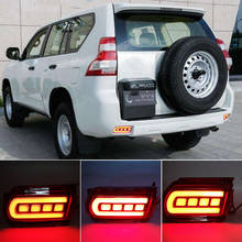 CSCSNL-Reflector LED de 2 piezas para coche, luz trasera de freno para Toyota Land Cruiser Prado 150 LC150 FJ150 GRJ150 2010-2019, parachoques trasero 2024 - compra barato