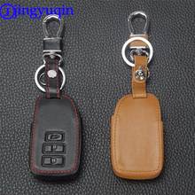 jingyuqin New Arrival 3 Buttons Remote Folding Leather Car-Styling Key Cover Case For Toyota Vios Intelligent Smart Key 2024 - compra barato