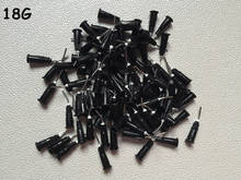 Puntas de aguja de flujo predoblado, calibre 18 negro, 100 Uds., para ETCH DENTAL GD 2024 - compra barato