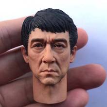 1/6 Scale Detective Jackie Chan Head Sculpt Angry Police Head Carving with Neck for 12in Action Figure Collection 2024 - buy cheap