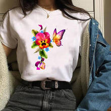 Женская футболка с принтом графики растений, элегантное женское платье с цветочным принтом в стиле Харадзюку, женское платье-топ, женская футболка, 1 заказ 2024 - купить недорого