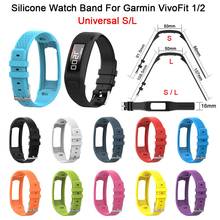 Banda de relógio de substituição de silicone confortável pulseira de pulso para garmin vivofit 1 geração universal s/l pulseiras de relógio inteligente 2024 - compre barato