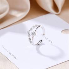 " Fake One Penalty Ten " 925 Sterling Silver Design Sense Zircon Geometric Double Layer Ring Simple Fine Jewelry 2024 - buy cheap